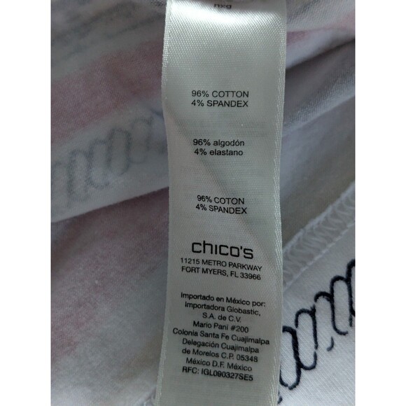 Chicos Weekends Jacket Women's 2 (L) Stripes Red Yellow Athleisure Nautical Rope - Picture 10 of 13